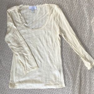 And Other Stories white lace 3/4 sleeve scoop neck